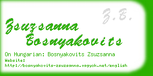 zsuzsanna bosnyakovits business card